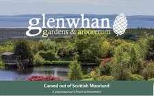Book cover shows Glenwhan Gardens and lake.