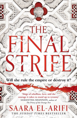 The Final Strife : Book 1 by Saara El-Arifi. Book cover has an illustration of a cracked ornate ceiling.