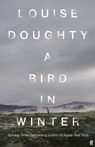 A Bird in Winter by Louise Doughty. Book cover has a photograph of a solitary person walking across a barren landscape.