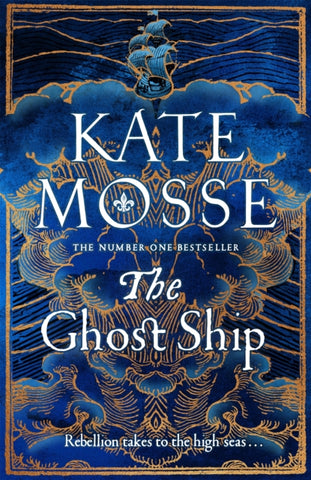 The Ghost Ship by Kate Mosse. Book cover has an illustration of a sailing ship on a stormy sea.
